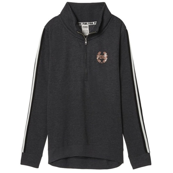 Victoria’s Secret Pink Cheetah Bling Half Zip - Picture 2 of 4